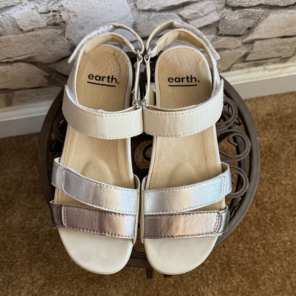 Earth Cream and Silver Sandals